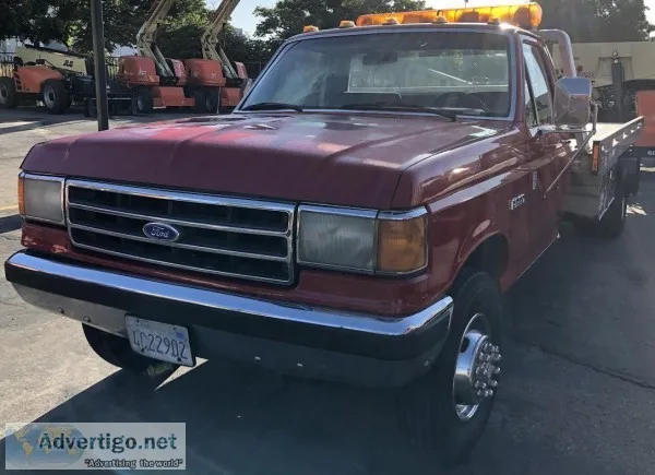 1990 FORD F450 ROLL BACK TRUCK 0225