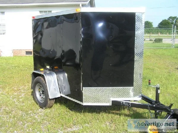 5x6 Enclosed Single Axle Trailer wRamp