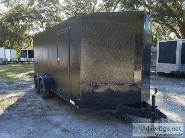 7x16 Enclosed Trailer...ZERO DOWN Fin Avail