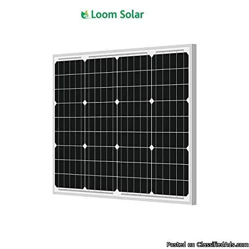 Loom solar panel 50 watt - 12 volt mono crystalline