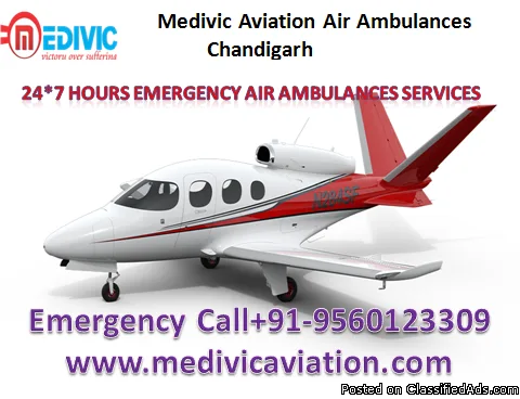 Get Very Low Cost Medivic Aviation Air Ambulance in Chandigarh
