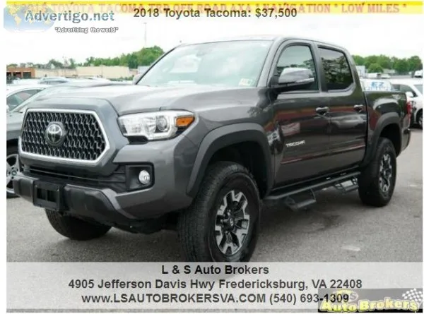 2018 TOYOTA TACOMA TRD OFF ROAD4X4NAVIGATIO NLOW MILES