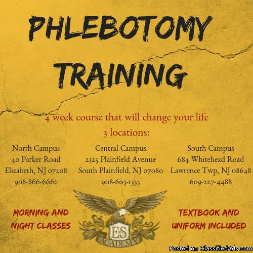 One phone call away -  Phlebotomy Training