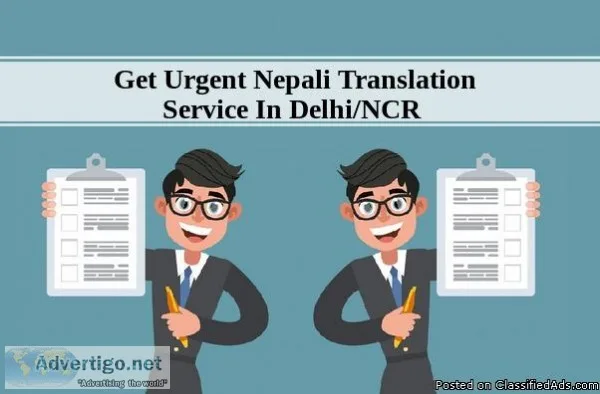 Get Urgent Nepali Translation Service In DelhiNCR