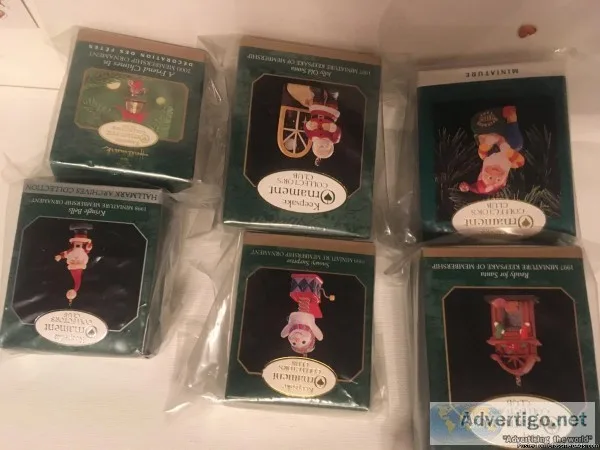 Various Hallmark Christmas ornaments