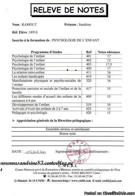 CERTIFIED FRENCH-ENGLISH TRANSLATIONS OF ACADEMIC TRANSCRIPTS