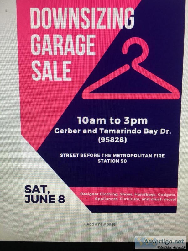 Downsizing Garage Sale
