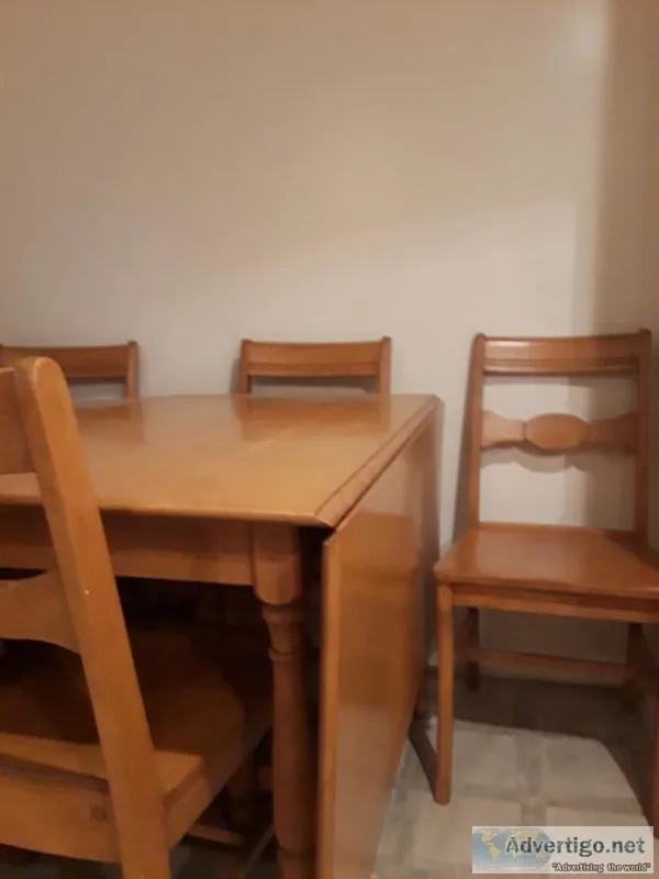 Dining table 6 chairs china cabinet