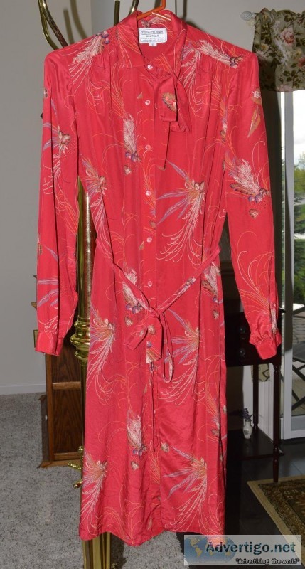 Charlotte Ford Boutique Silk Dress Silk Dry Clean Only Size 8-10
