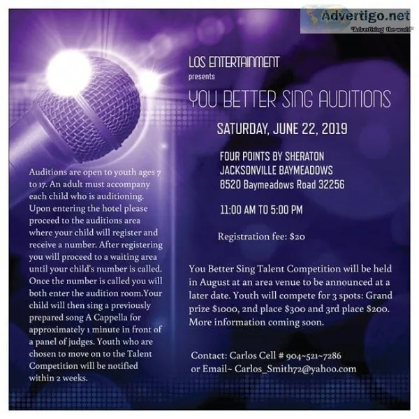 Los Entertainment presents You Better Sing Auditions 