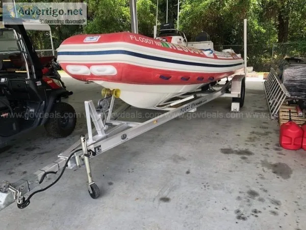 2007 Nautical Inflatable Boat with Trailer