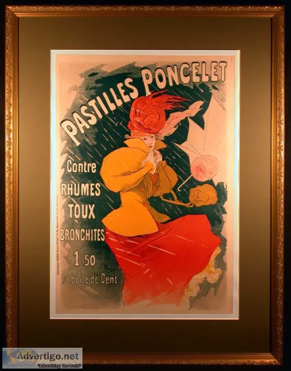 Pastilles Poncelet (Poster) Original Lithograph by Jules Cheret