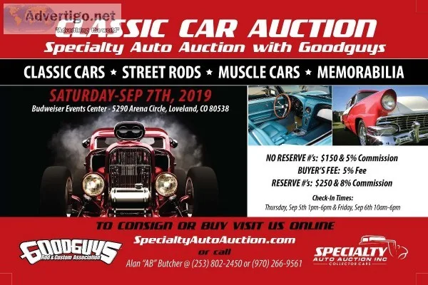 SPECIALTY AUTO AUCTION - SEPT 7 2019