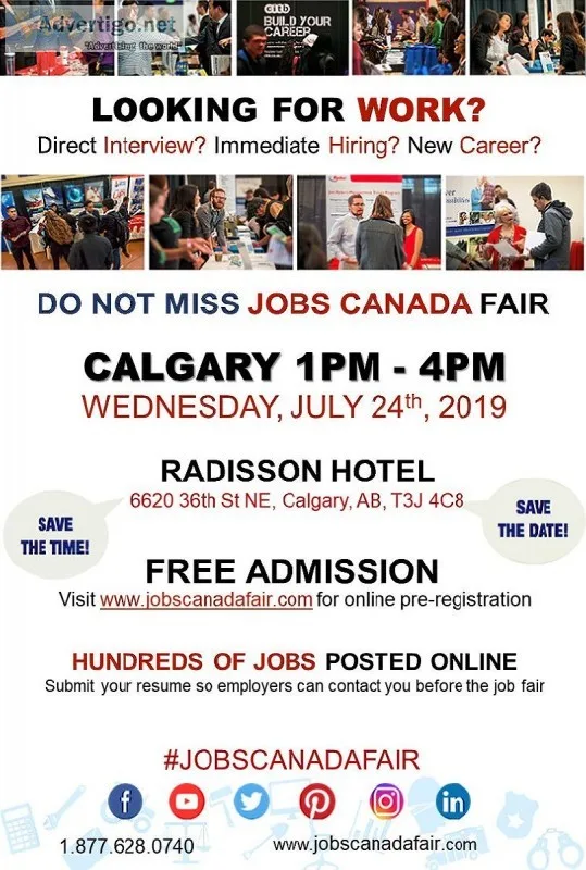 Calgary Job Fair - July 24th 2019