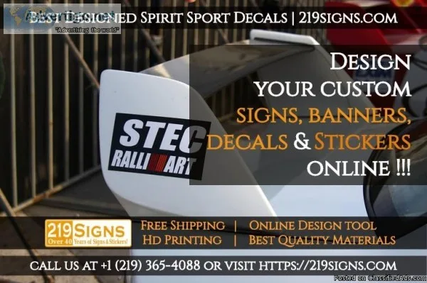 Best Designed Spirit Sport Decals  219signs.com