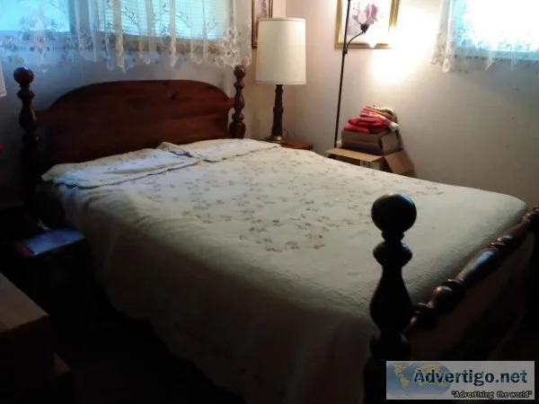Queen  king box spring and mattress  estate sale