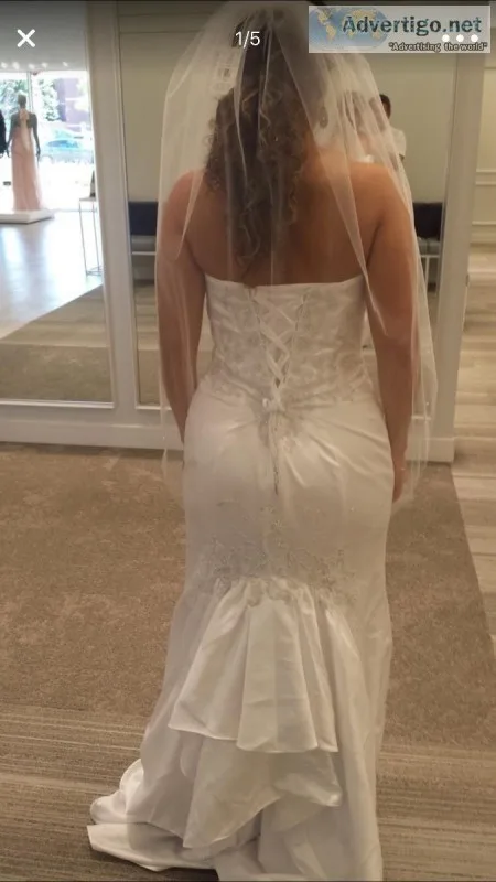 Corseted Wedding Dress w FREE Never Been Worn Bustier