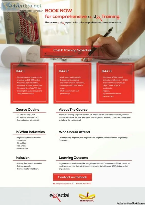 CostX &reg IS FULLY INTEGRATED 2D AND 3D ESTIMATING SOFTWARE