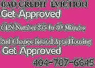 BAD CREDIT EVICTIONS SECOND CHANCE GET APPROVED WITH CPN SCN NUM
