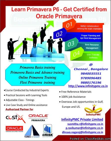 Primavera P6 latest version with direct Oracle Certificate