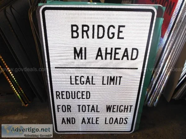 Highway Department Road Signs - Weight Reduction