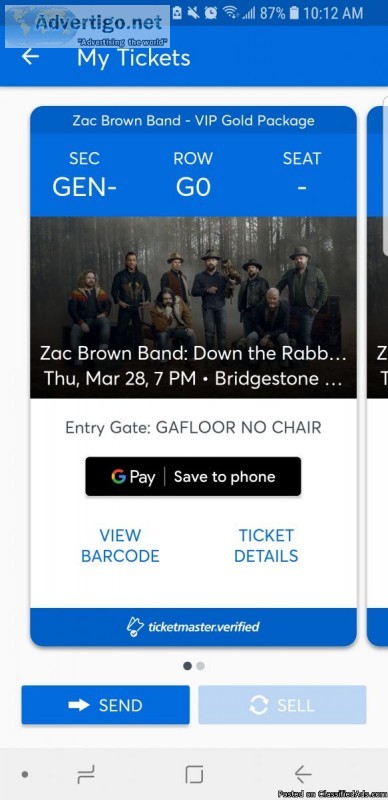 Zac Brown Band Tickets