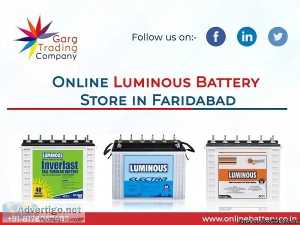 Online Luminous Battery Shop in Ballabgarh Faridabad