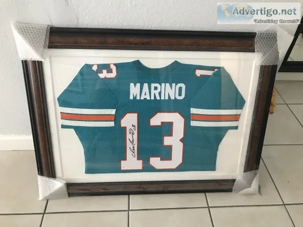 Dan Marino autographed jersey with papers and authentication sea