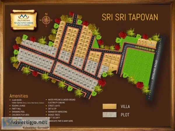 1200 sft land for sale in Gated Community Near Art Of Living