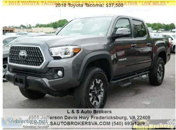 2018 TOYOTA TACOMA TRD OFF ROAD4X4NAVIGATIO NLOW MILES