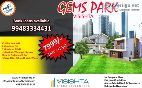 Visishta Infra developers-Hyderabad Plots for sale near Bibinaga