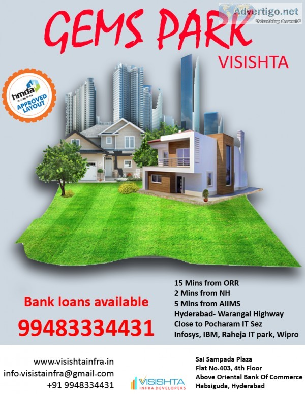 Visishta Infra Developers-Hyderabad Open Plots Sales in Yadadri 