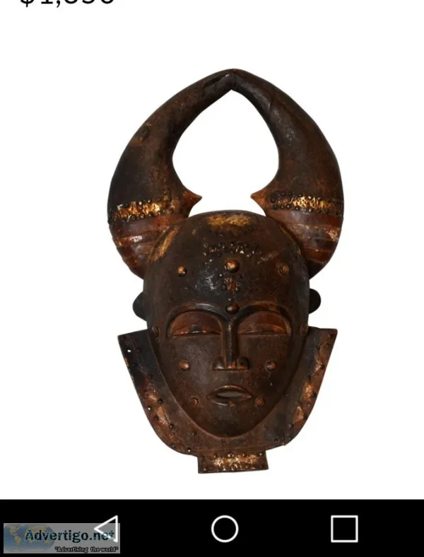 Tribal mask used for coming of age ceremony. By the