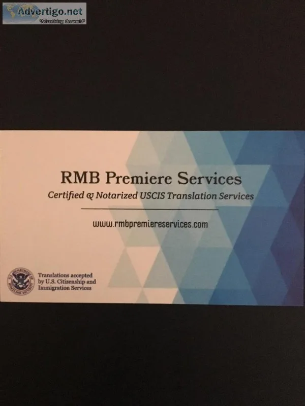 RUSH USCIS CERTIFIED TRANSLATION SERVICES (7 Days A Week)