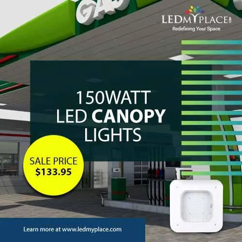 Install 150W Gas Station LED Canopy Light and illuminate the spa