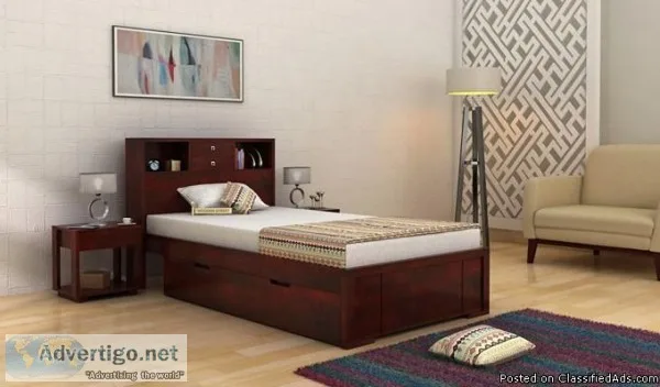 Shop trendy single bed at discounted price from Wooden Street