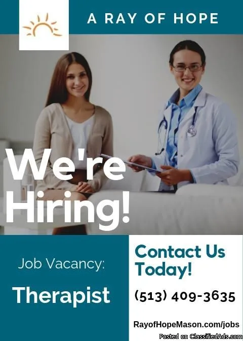 We are hiring for Therapist in Mason Ohio