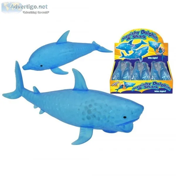 Light Up Squishy Bead Dolphin  Shark
