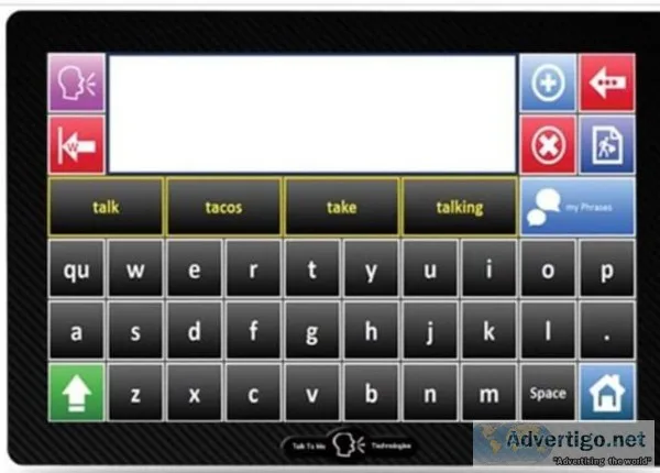 A 12 in tablet used for people with complaction with speech