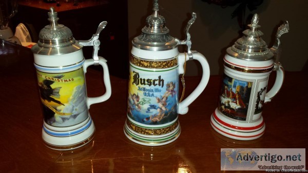 Anheuser Busch Heritage Series Collectable Beer Steins