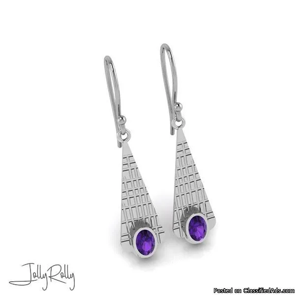 Amethyst Tower Silver Earrings and Studs by JollyRolly