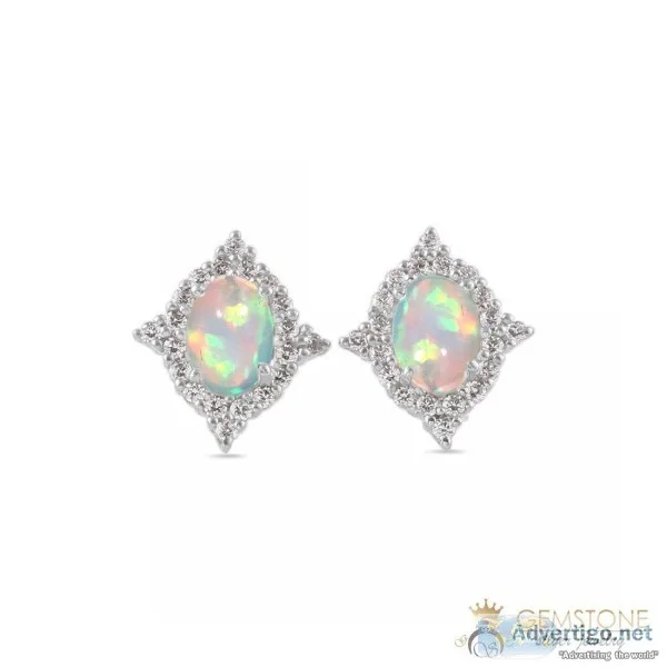 925 STERLING SILVER OPAL EARRING-DIFFERENCE