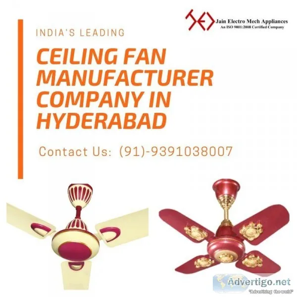 Top Decorative Ceiling Fan Manufacturers in India  Jain Electro