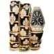 Bvlari Serpenti in Rose Gold Onyx and Diamond 2 Twirl Quartz Wat
