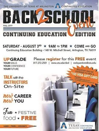Free BACK TO SCHOOL Event for Continuing Education