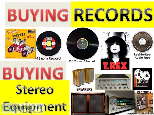 BUYING RECORDS AND VINTAGE STEREO EQUIPMENT