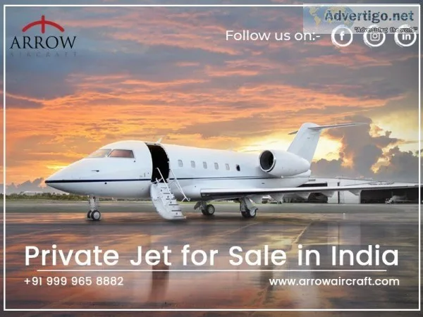 Private Jet for sale in India - Arrow Aircraft