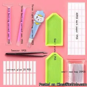 DIY Diamond Painting Tool Kits - Embroidery Pen Tweezers Plate G