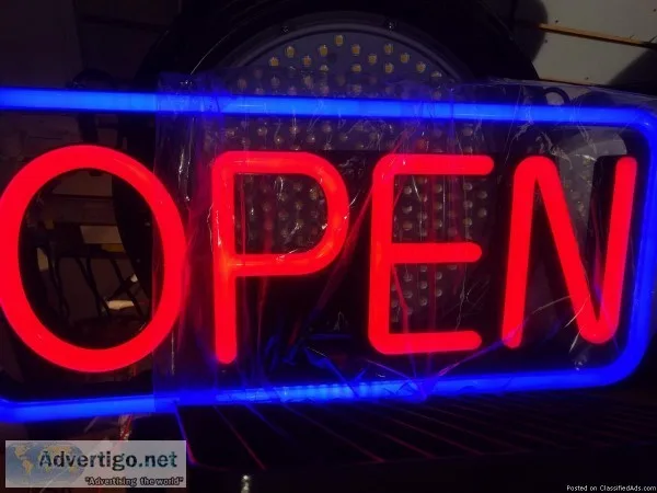 Non Neon Open Sign Brand New In The Box - 110