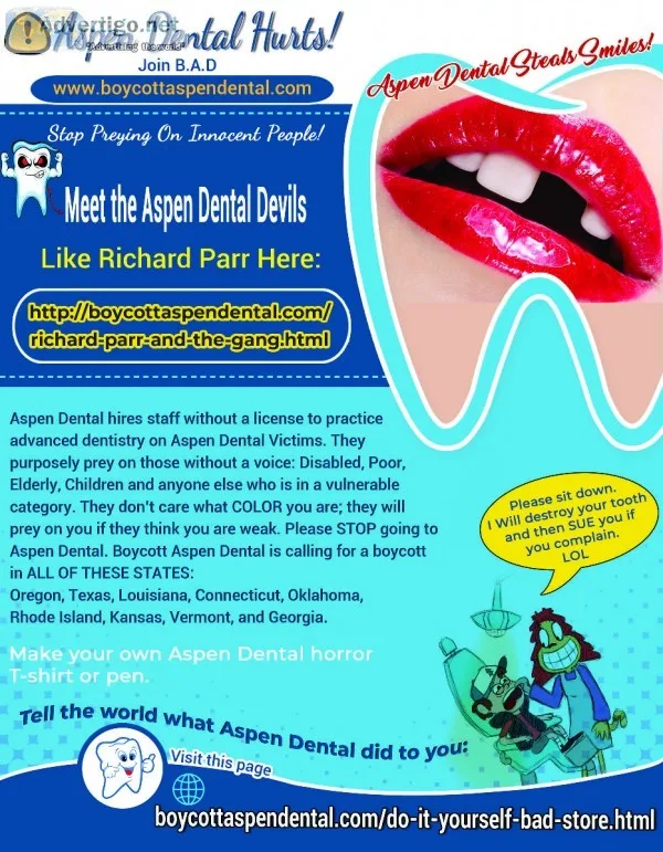Boycott Aspen Dental 1st Yr Anniversary Habla Espanol